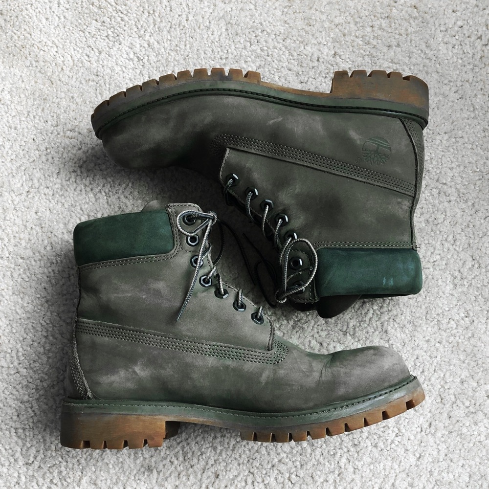 Green Timberland Boots